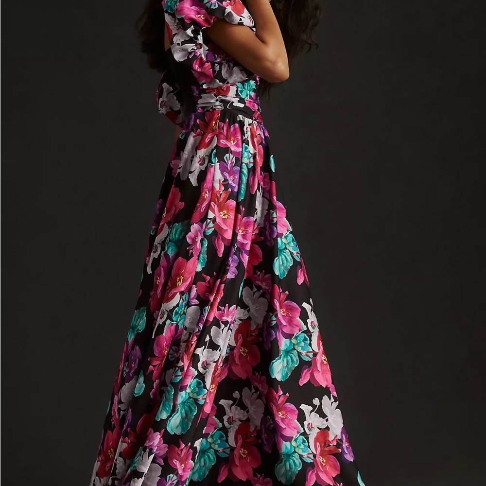 Anthropologie Delfi Puff-Sleeve Floral Printed Maxi Dress - Picture 11 of 16